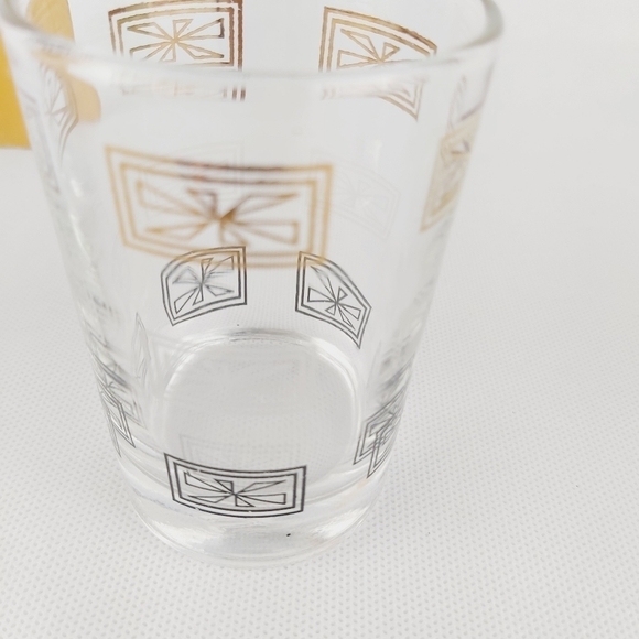 DOMINION vintage drinking glasses Gold and Black lot of 2 - Picture 6 of 9